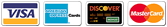Visa, American Express, Discover, Mastercard